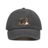 Cotton Baseball Cap with Boxer Dog Print Adjustable Lightweight High Stretch Fabric Solid Color Soft Top for Outdoor Sports