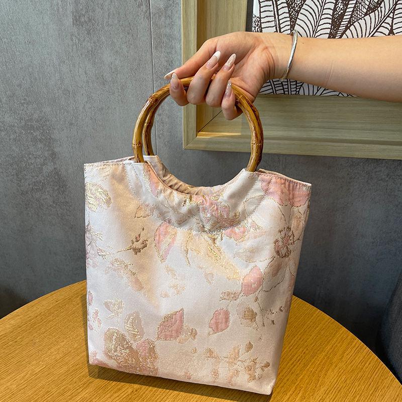 Exquisite Women's Retro Jacquard Bamboo Clutch - Chinese Cheongsam Evening & Wedding Bag