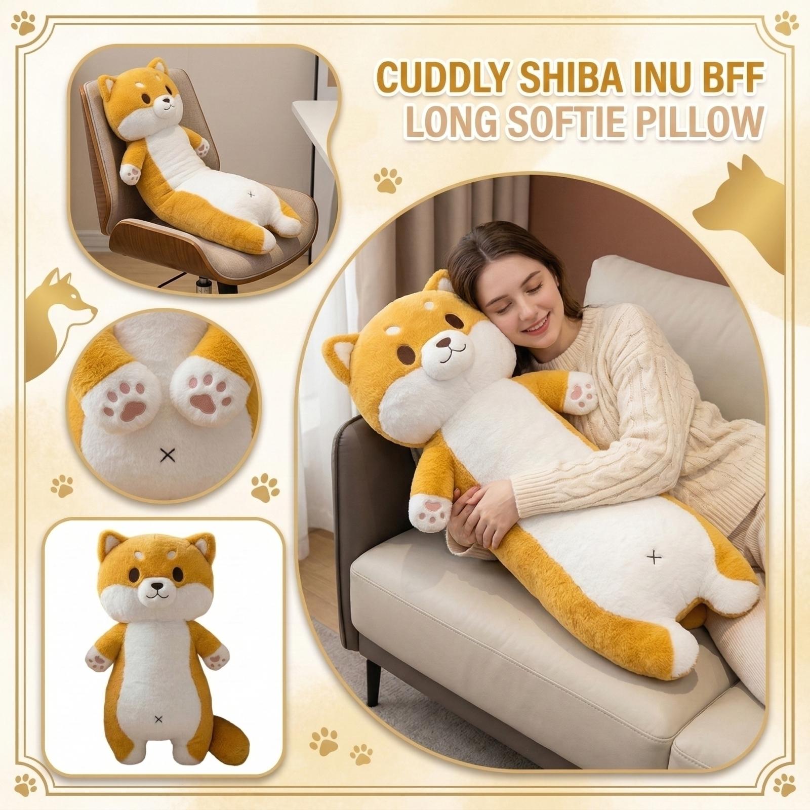 

Cute Shiba Inu Plush Pillow, Home Recliner, Long Soft Pillow One Size