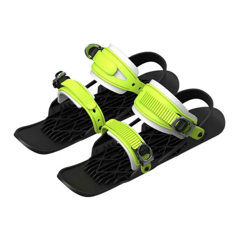 Mini Ski Skates Dual-Board Snow Adults Kids Freestyle Snowboard Shoes Nylon Aluminum Construction