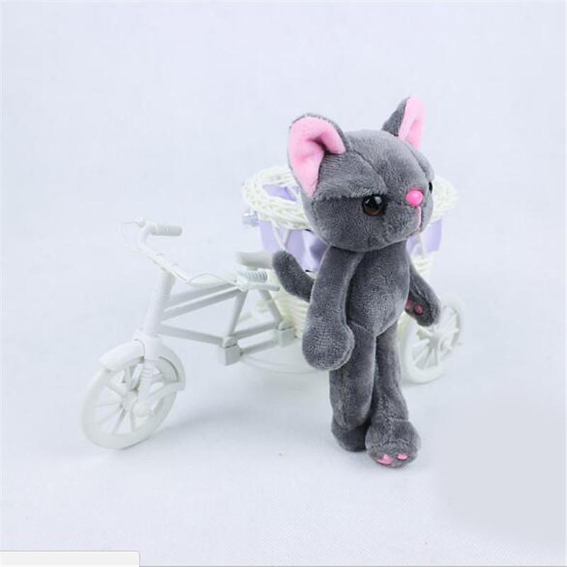 Mini Faule Katze Plüsch Spielzeug Anhänger Niedlichen Cartoon Katzen Keychain Rucksack Handy DIY Greifen Maschine Spielzeug 15CM