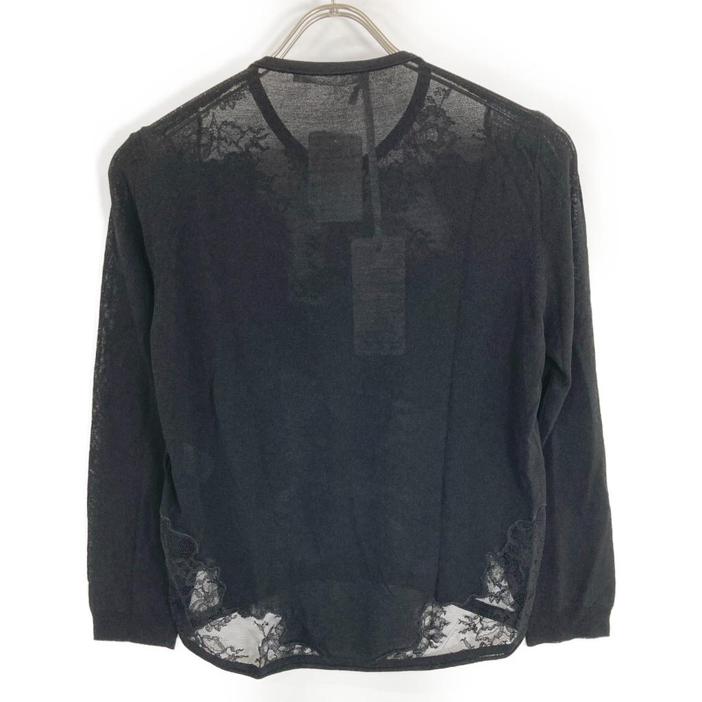 Les Copains BLACK P13 001207 Lace Cardigan Ensemble Tops 40 blackUsed