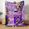 1PC Unicorn Academy Custom Name Patterned Flannel Blanket Suitable For All Seasons For Home Decor Warmth And Comfort Gifts Holiday Present