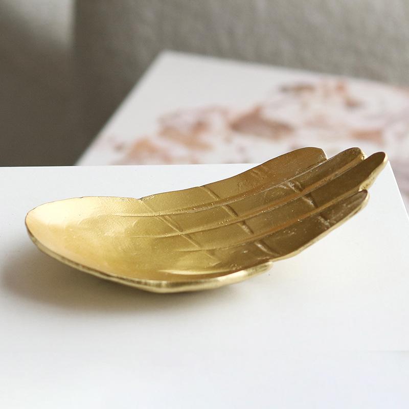 Modern New Chinese Style Art Palm Ornaments Model Room Tea Room Study Desktop Home Fruit Plate Tray Soft Decorations