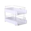 Storage Tray Desktop Storage Display Rack Removable Stationery/Toiletries 2 Layer Storage Shelf Plastic Space Save