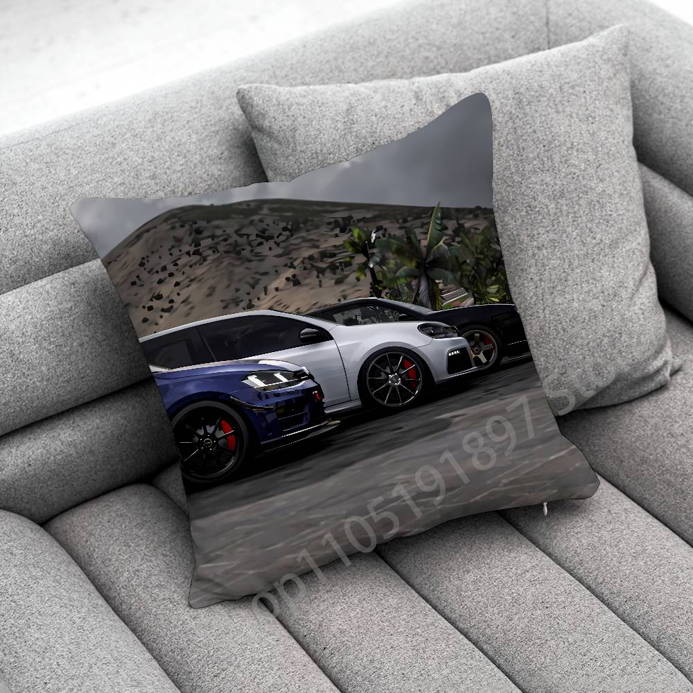 G-GOLF Car G-Gti Throw Pillow Case For 50x50cm 40x40cm 55x55cm 45x45cm 30x30cm Square Bedroom Pillowcase Cover