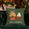 Christmas Cute Xmas Pillow Covers Pattern Cushion Cover Suitable for Sofa Bedroom Car Pillow Cover