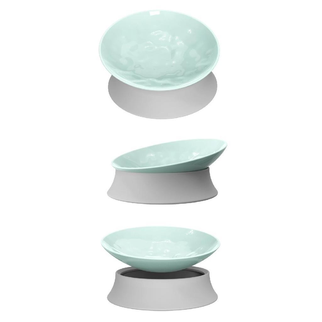 Superdesign Cat Bowl Pet Bowl Tilted Neck-Protecting Separate Moonlight Cat Food Bowl Pet Supplies Melamine Non-Slip Cat Bowl