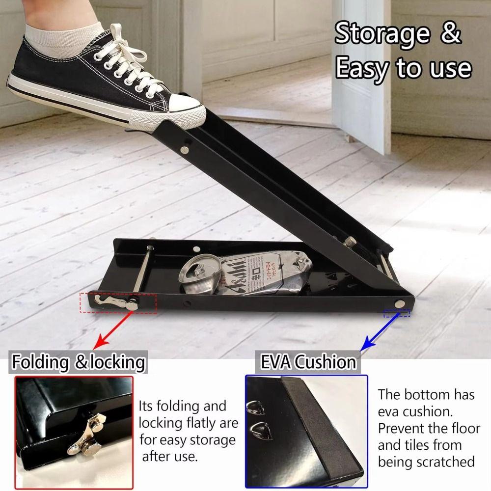 Lever Action Aluminium Can Smasher Non-Slip Floor Pedal Can Smasher  Household Recycling