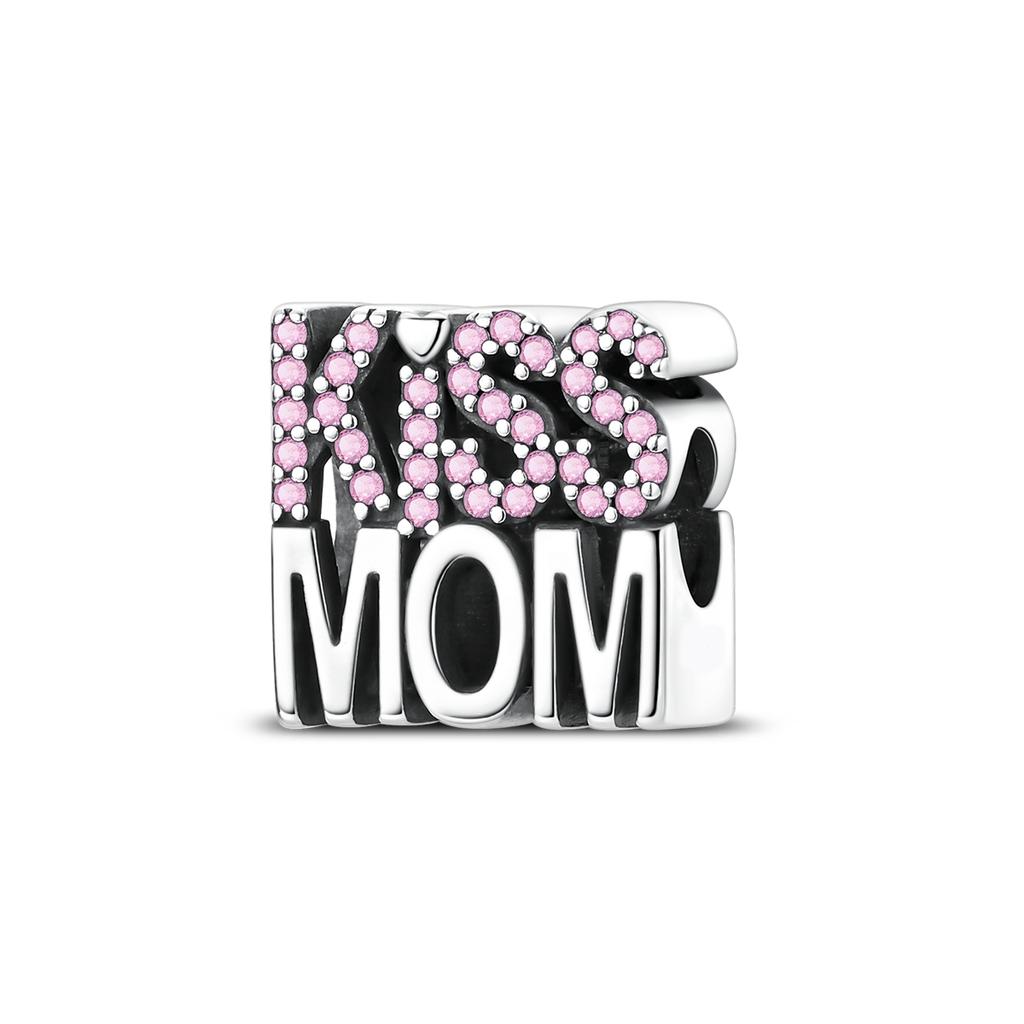 Mother's Day 925 Silver Charms Warm LOVE MOM Beads Pendant Fit Bracelet Diy Woman Jewelry