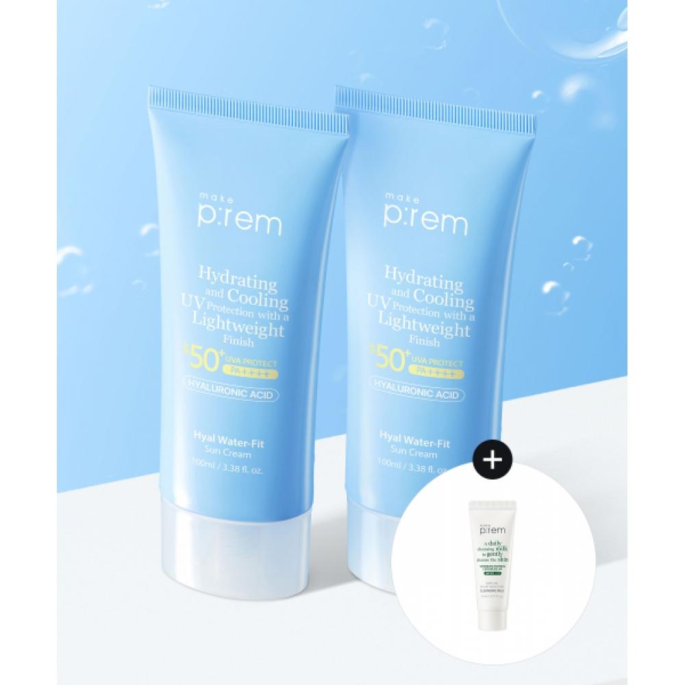 Makeprem [free] [2pack] Hyal Water Fit Sun Cream 100ml NONE
