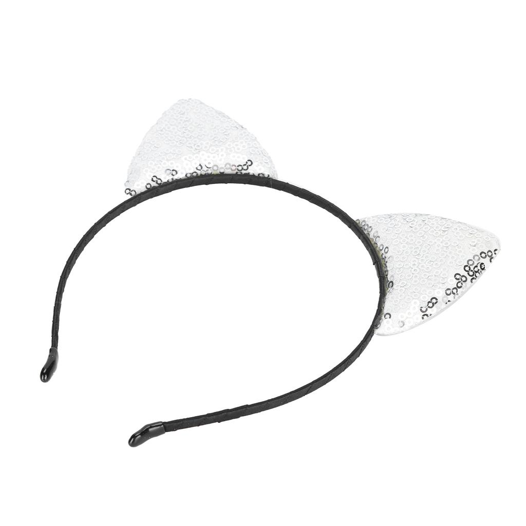 Reversible Sequin Cat Ears Headband Shiny Cat Ear Hair Hoops Women S Kitty Hair Accessories