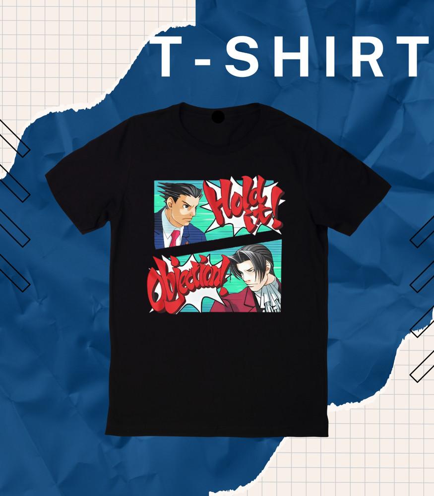 

Держи это Возражение Феникс Райт Эджворт Capcom Футболка с круглым вырезом для мужчин EB. M