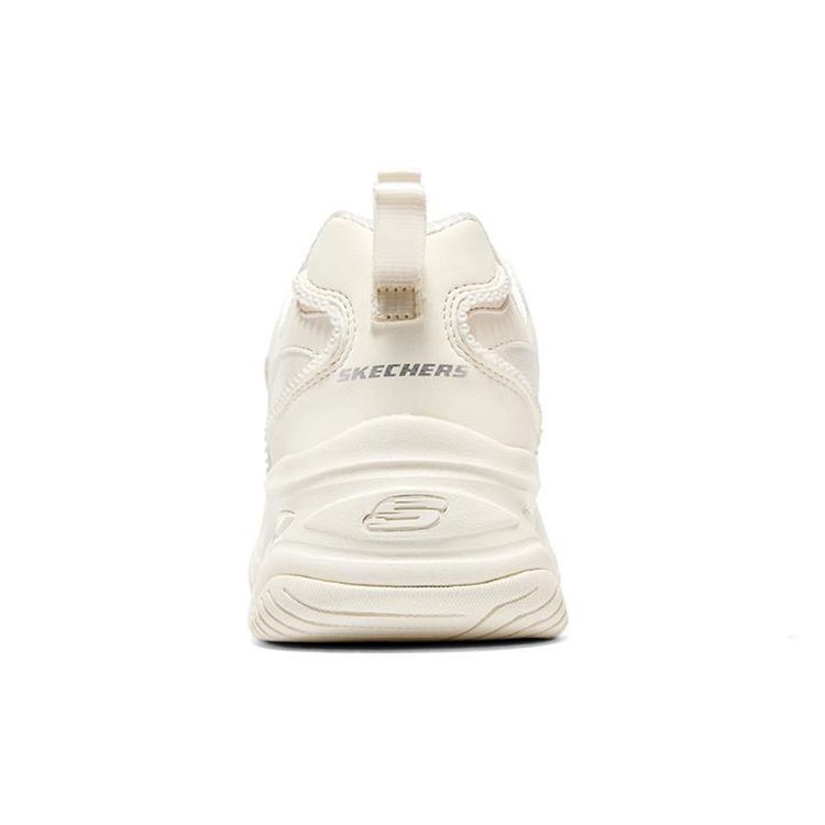 Skechers DLites 4.0 Pearl Bear Fabric Leather Comfortable Low-Top Dad Shoes Women Sneaker Off-White 896156-OFWT