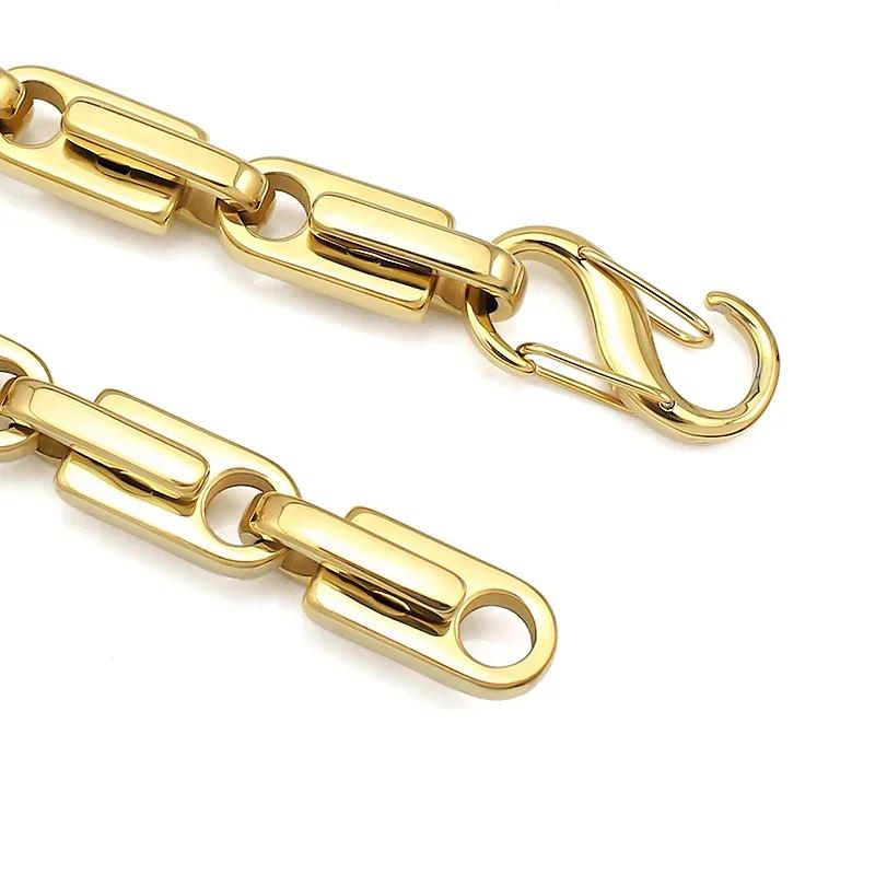 316L Stainless Steel Chunky Chain Necklace Set S Hoop Clasp Big Heavy Link Chain Choker Necklace Statement Cool for Men Women