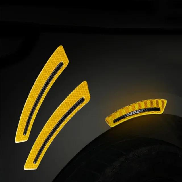 Practical Glossy Reflective Sun-resistant Car Fender Protector Wheel Arch Mouldings Sticker Wheel Eyebrow Sticker Decorative