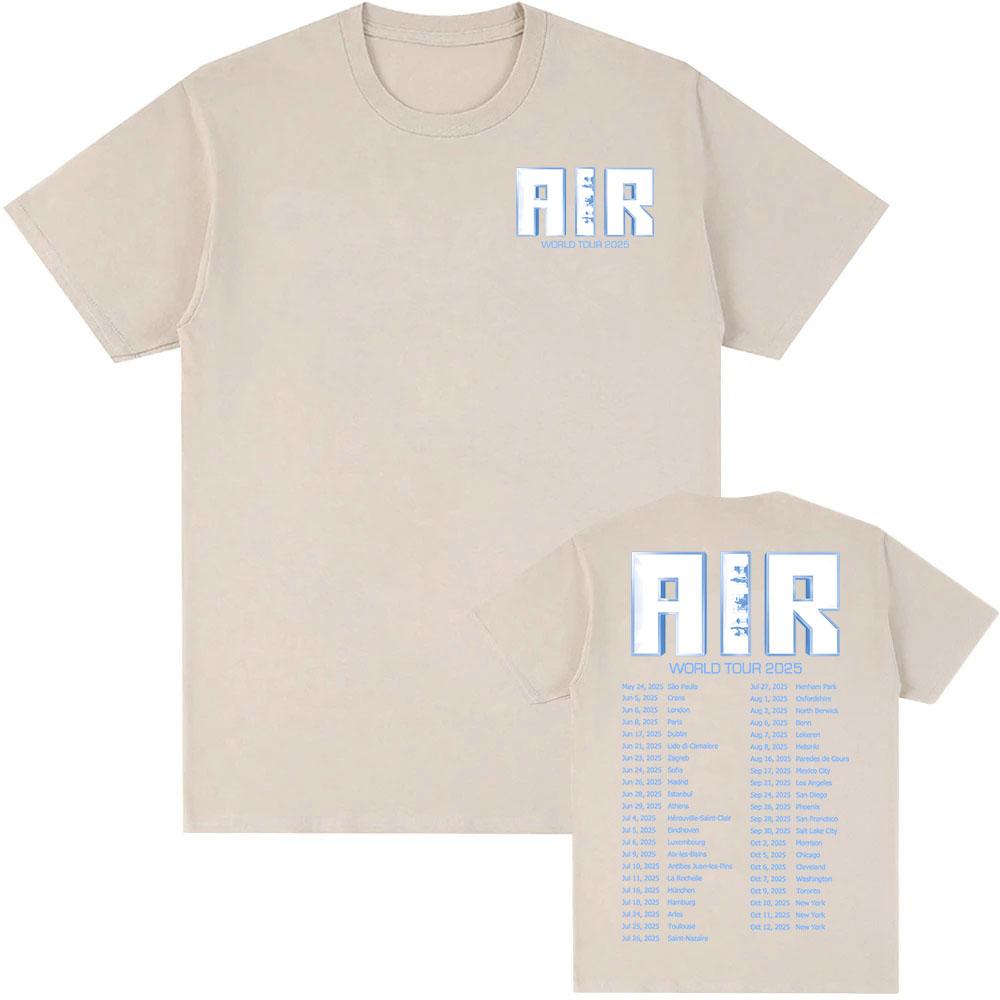 

Air MOON SAFARI World Tour 2025 T-shirt Short Sleeve Casual Unisex Streetwear T-shirt Summer Cotton Round Neck Tshirts for Men L