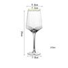 Diamond Red Wine Glass Cup High-grade Ins Style Crystal Glass Cups Colored Wine Glasses for Drinks Wineglass Champagne Flute Bar