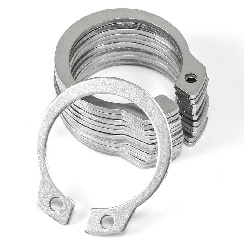 Zestaw pierścieni ustalających wału zewnętrznego ze stali nierdzewnej 304, typ C, DIN471.