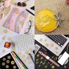 Nickel Metal Waterproof Self-Adhesive Picture Stickers Round Dot Cartoon Decals for Kid's Art Craft Flower 40x40mm 9sheet/set.