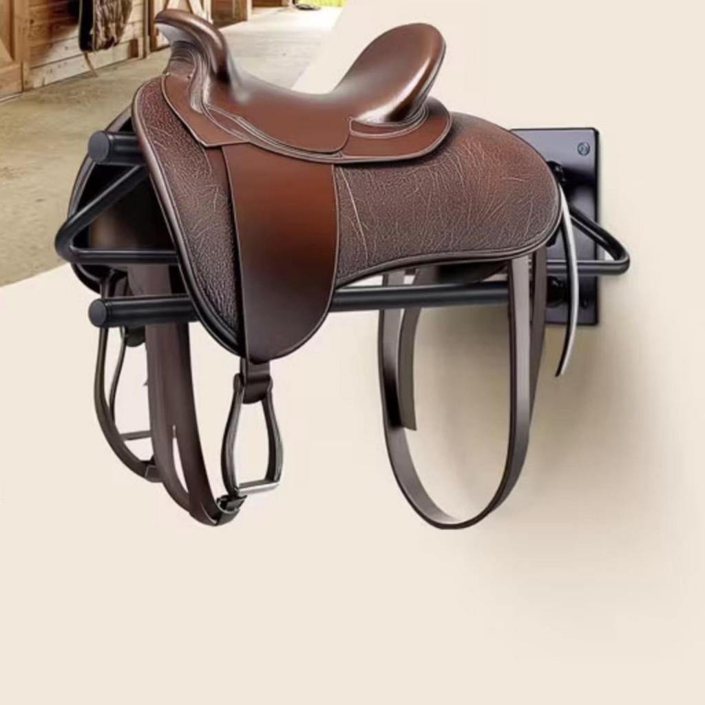 Wall Mounted Saddle Rack Reinforced Adaptable for Equestrians