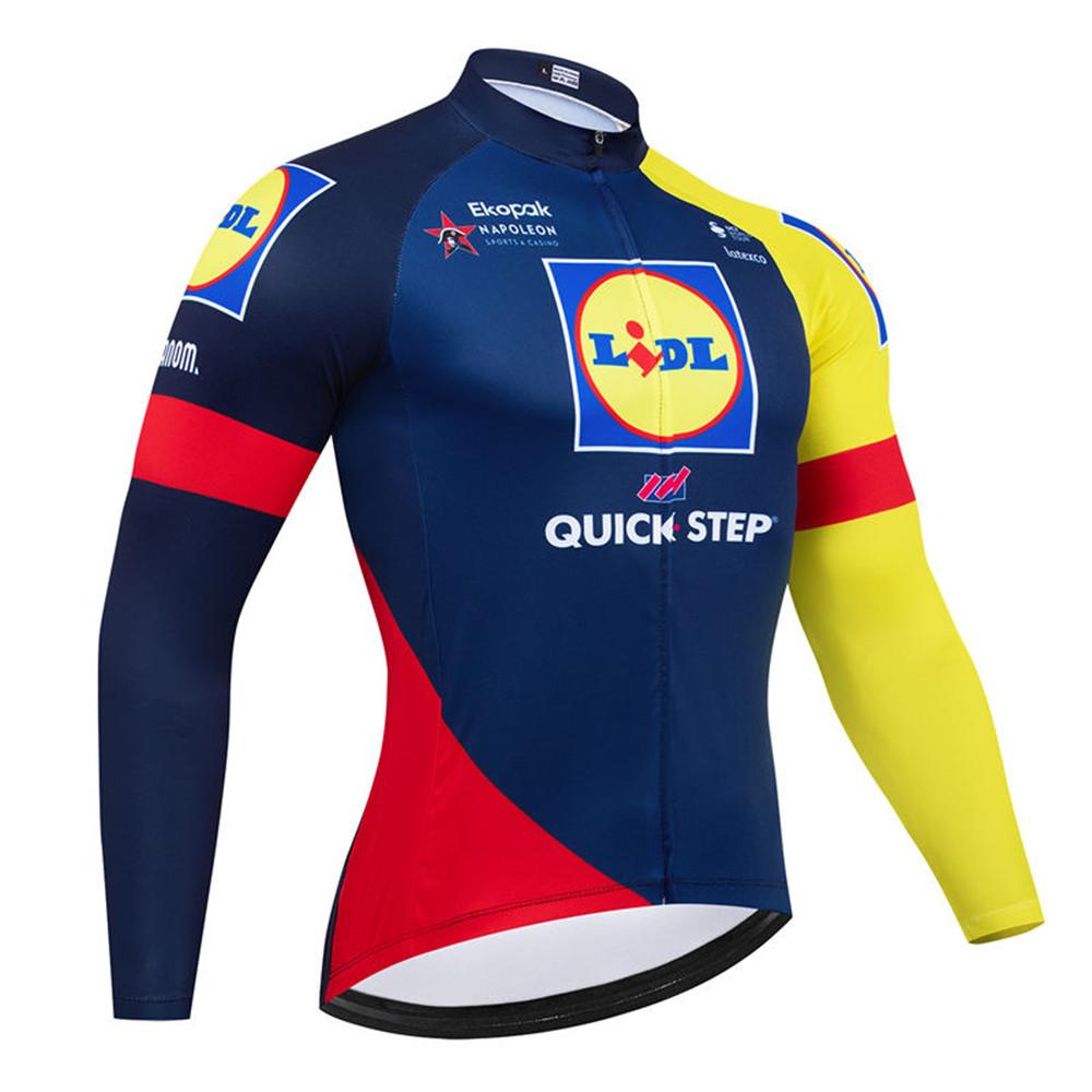 

2026 Soudal Quick Step Team Cycling Jersey Set Spring Autumn Men MTB Ropa Maillot Ciclismo Long Sleeve Bicycle Clothing Bike Uniform L