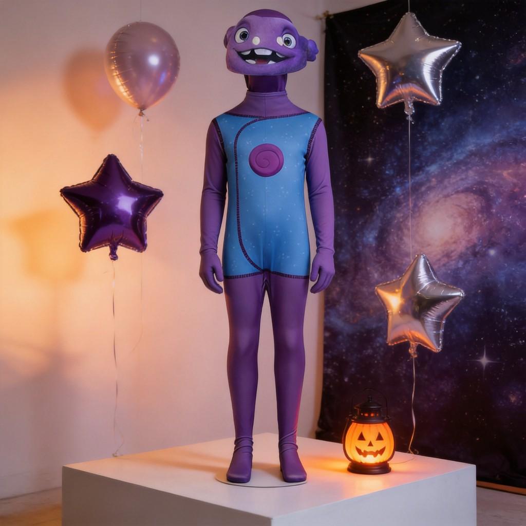 Home Oh Children Costume With Headpiece For Halloween Party And Stage Use