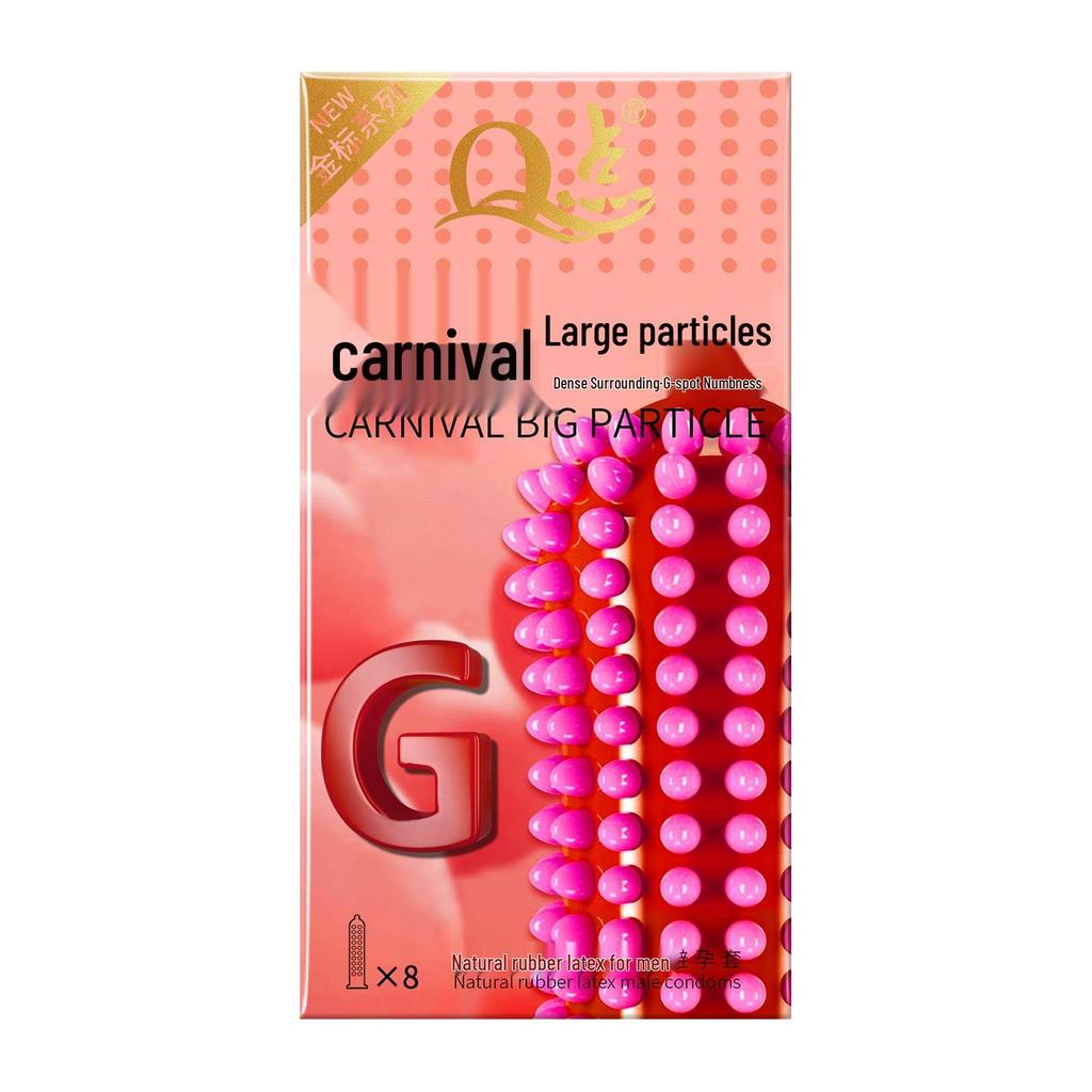Q Point Ultra-Thin Dragon Thorn Stimulation Condoms for Men and Women Adults