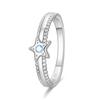 copper Double Heart Ring Bow Starfish Crown Bow Moon Rings Ideal For Women Fine Jewellery Wedding Party Valentines Day Gift