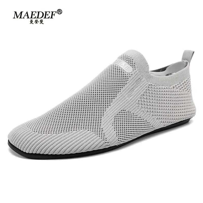 

MAEDEF Мужская обувь Лоферы Мокасины для вождения Высококачественные балетки Обувь для ходьбы Дышащая Нескользящая Коричневые Повседневные лоферы Мужская обувь 47 серый