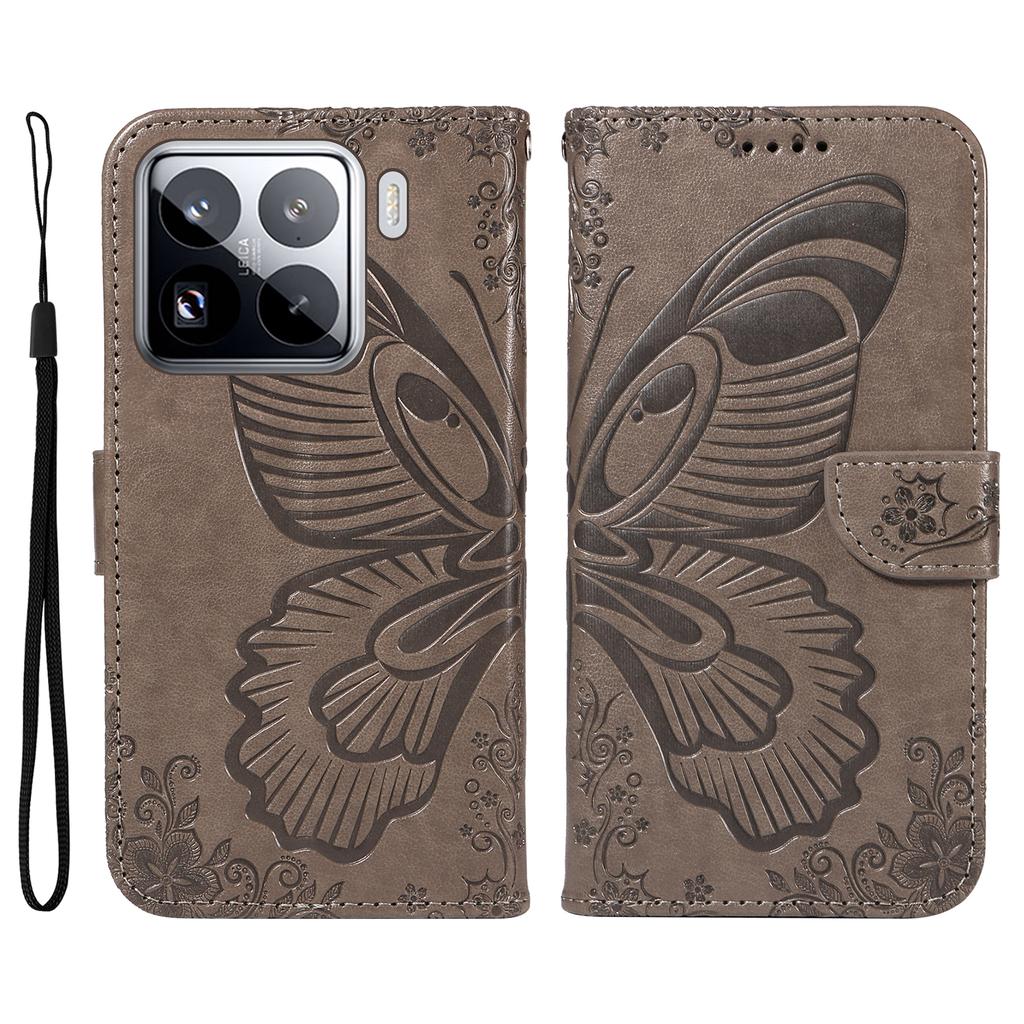 For Xiaomi 15 Pro Case Butterfly Pattern Leather Wallet Flip Phone Cover