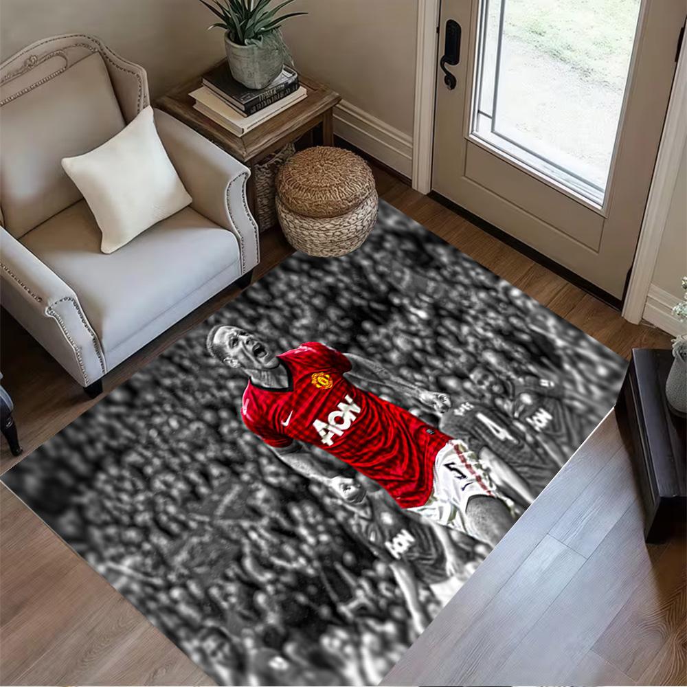 Football Player Celebration Floor Mat Perfect for Game Room Foyer Playrooms Balcony Anti-slip Rug Decorate Offices Birthday/Christmas Gift