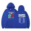 SS26 New Arrivals: Harry Styles Print Unisex Loose Casual Fleece-Lined Hoodie