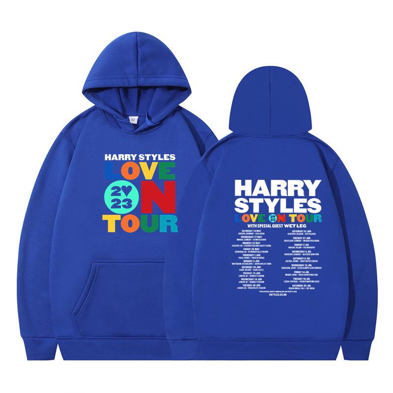 SS26 New Arrivals: Harry Styles Print Unisex Loose Casual Fleece-Lined Hoodie