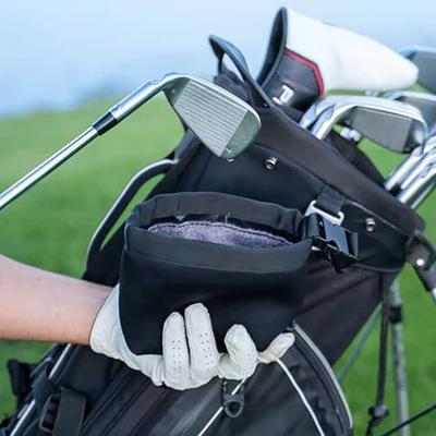Golf Ball Cleaning Bag Microfiber Cloth Exterior Golf Club Cleaning Bag Portable