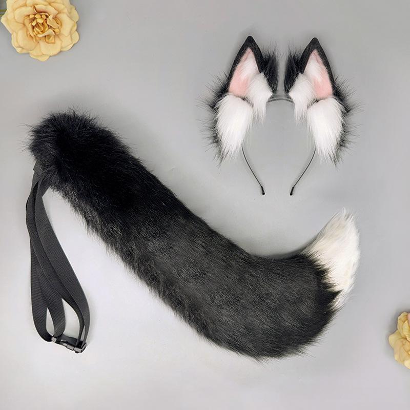Halloween Fuchs Ohren Fuchs Schwanz Set Dämon Fuchs Schwanz Comic Ausstellung cos Requisiten Zweidimensionale Fuchs Ohren Tier Ohren Stirnband