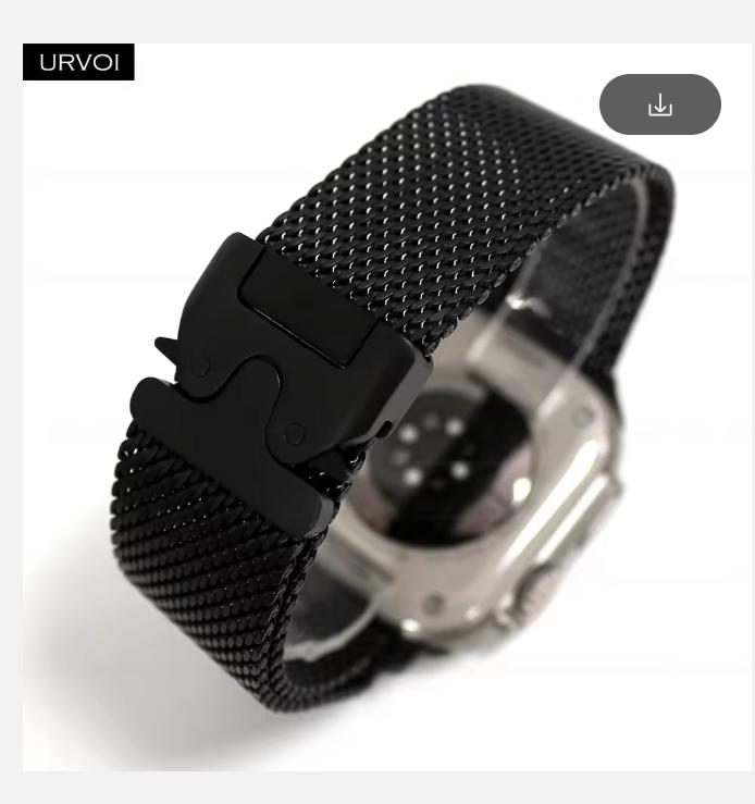 Für XIAOMI Titan Mailänder Armband für Apple Watch Ultra 2 1 Series 10 9 8 7 Naturschwarz Band Mesh-Armband für iWatch Fallschirmverschluss