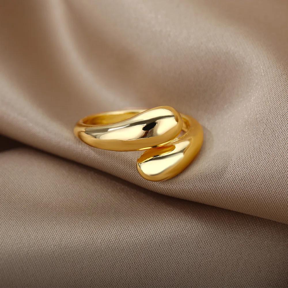 Stainless Steel Rings for Women 2026 Trend New Gold Color Ring Femme Wedding Couple Jewelry Free Shipping Item anillos mujer
