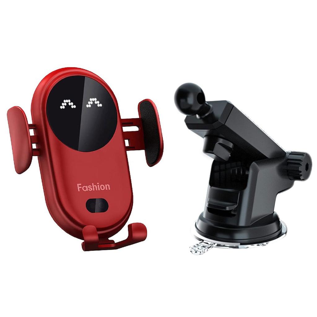 10W Samochodowa Ładowarka Bezprzewodowa Automatyczny Uchwyt Montażowy Uchwyt na Telefon z Uchwytem Przyssawkowym Czujnik Podczerwieni Automatyczne Zaciskanie Stojak na Telefon Komórkowy
