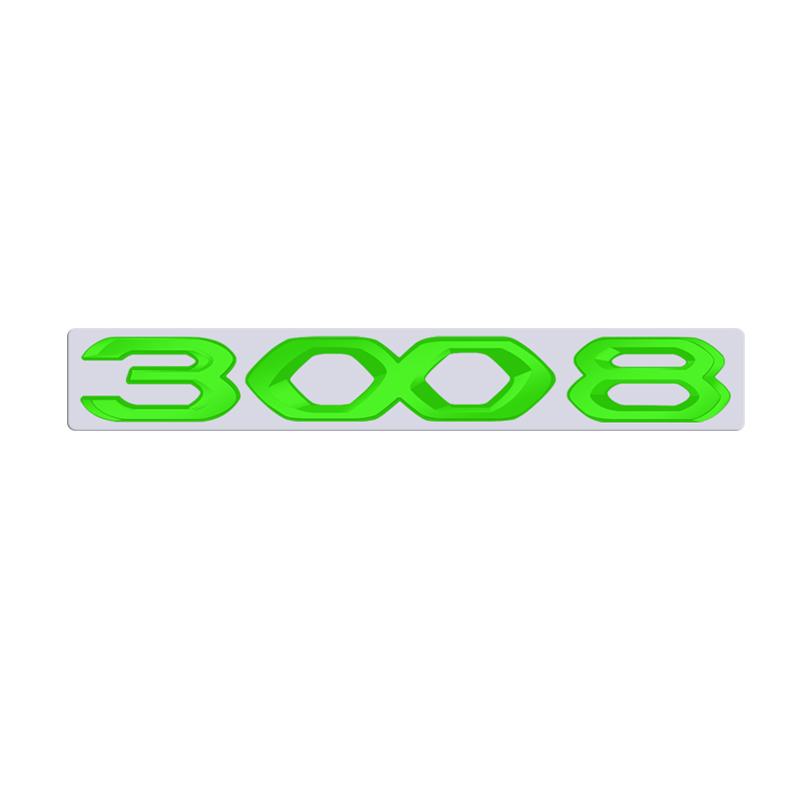 SQOB1 For Peugeot 3008 GT Car 3D Metal Letters Logo Badge Decals Sticker Car Auto Rear Trunk Alphabet Emblem Styling Stickers