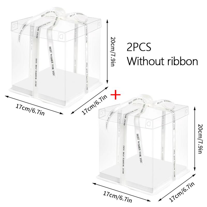 Transparent Gift Box Clear Plastic Cake Box Candy Storage Containers Dessert Present Decoration Wedding Birthday Party Supply