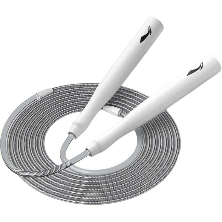 Li Ning Professional Racing Non Countable Jump Ropes Kids PVC Steel 2.8m White FYLJSS256-4 2.8m