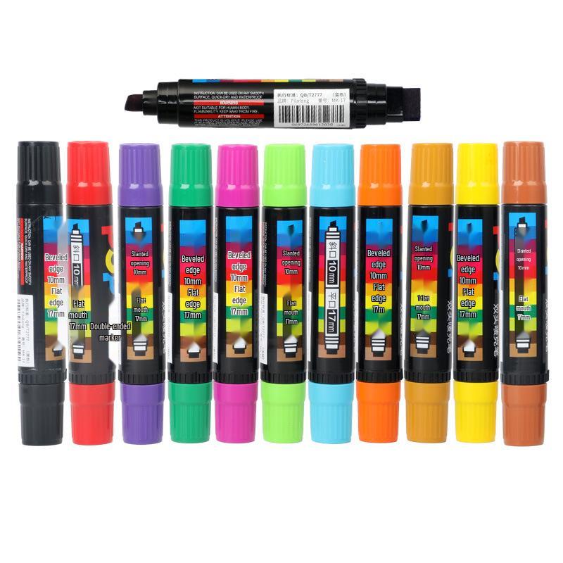 Feiluo Lang POP Double-headed Refillable Marker Pen for Posters and Advertising