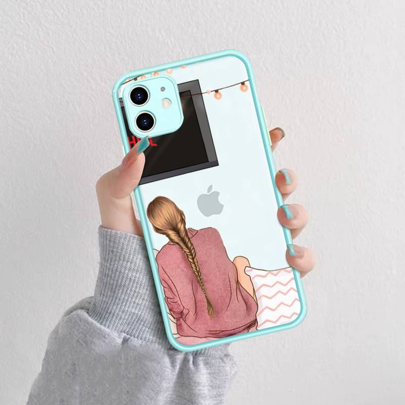 Pouzdro na telefon Girls Bff Best Friends Forever pro iPhone X XR XS 7 8 Plus 11 12 13 pro MAX 13mini průhledné matné pouzdro