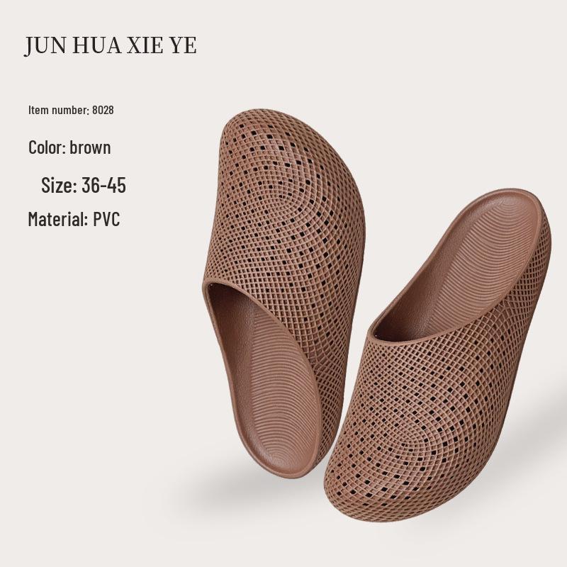 Summer Couple's Non-slip Breathable Indoor Bath Slippers for Men & Women