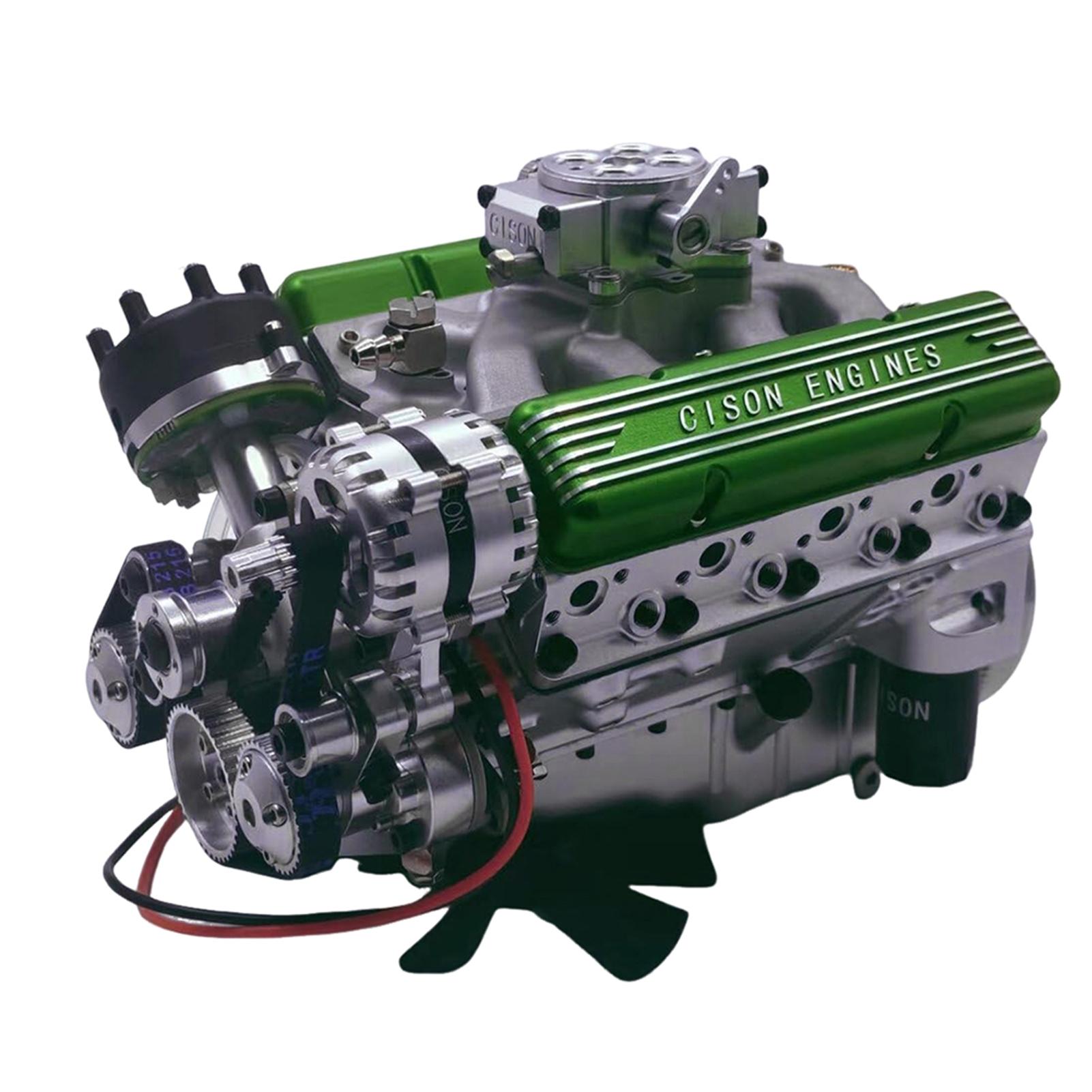 

Механічна міні-модель двигуна V8 Смоляна прикраса Стильний настільний виріб Мініатюра двигуна Для офісного столу зелений