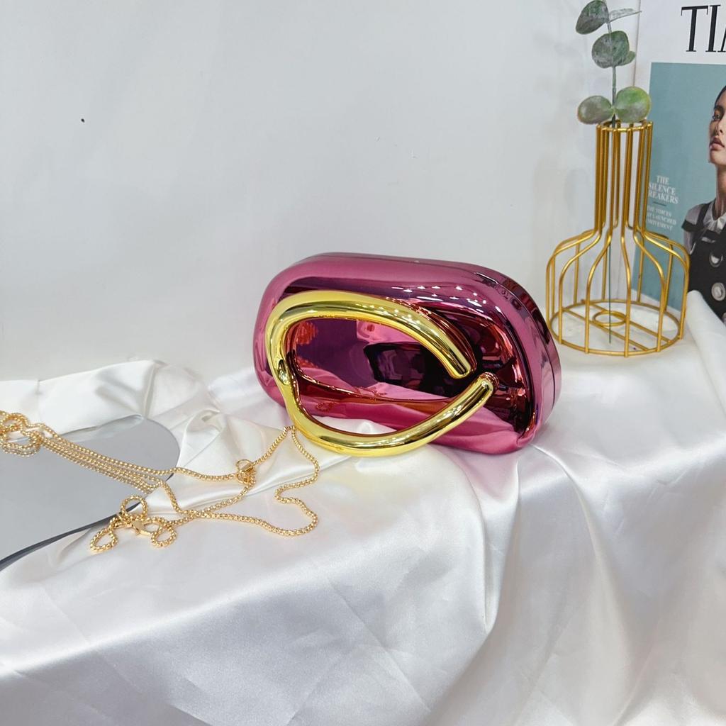 Women's Trendy Chain Crossbody Shoulder Bag Handbag Acrylic Wedding Evening Bag Shell Formal Clutch Purse for Women Evening Bag Formal Clutch Purse