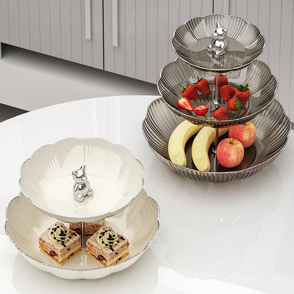 Dessert Cake Stand Valentines Day Ramadan Table Decoration Fruit Tray Holder Multilayer Display Stand Snack Candy Plate