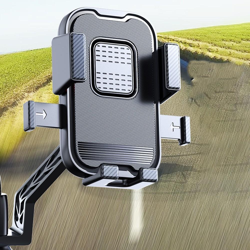 Shock Resistant Motorcycle Mobile Holder Secure Handlebar Navigation Mount