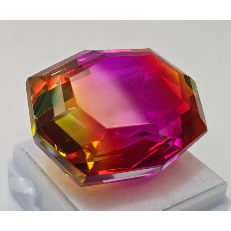 Natural Bi-Color Ametrine 83-84 Ct Fancy Cut Certified Beautiful Loose Gemstone